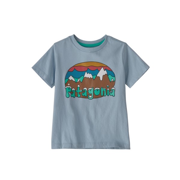 Baby Patagonia Regenerative Organic Certified Cotton Graphic T-Shirt (Fitz Roy Flurries: Steam Blue)