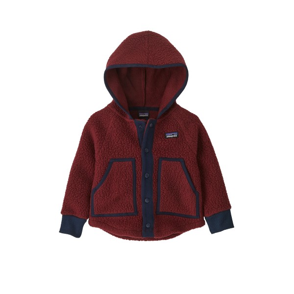 Baby Patagonia Retro Pile Fleece Jacket (Carmine Red)