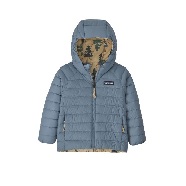 Baby Patagonia Reversible Down Sweater Hoody (Joshua and Friends: Oat White)
