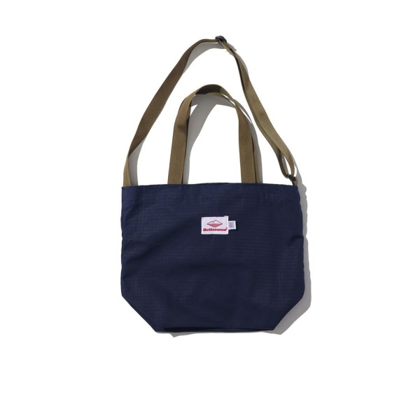 Battenwear Mini Packable Tote Bag (Navy x Tan)