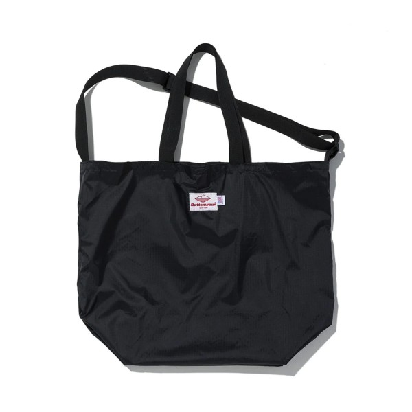 Battenwear Packable Tote Bag (Black x Black)
