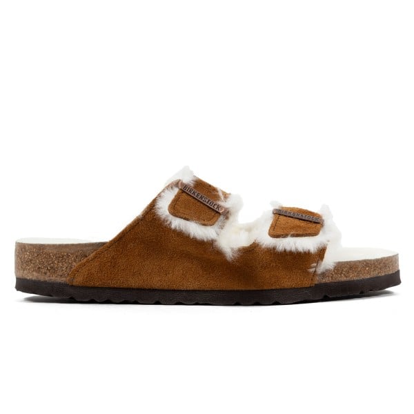 Birkenstock Arizona Fur Suede Leather Regular Fit (Mink)