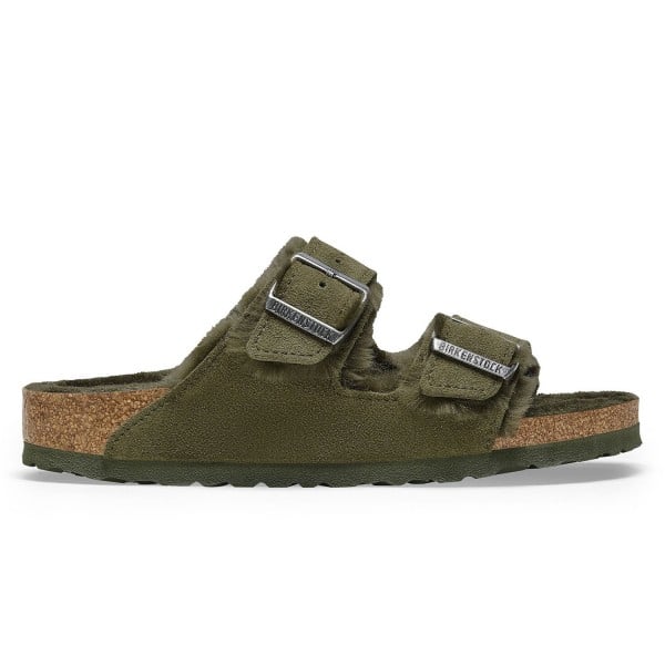 Birkenstock Arizona Shearling Suede Leather Regular Fit (Thyme)