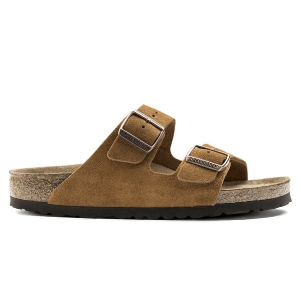 Birkenstock Arizona Soft Footbed Suede Leather Regular Fit (Mink)