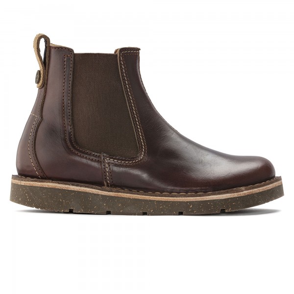 Birkenstock Birmingham Slip On Oiled Leather Boots (Roast)