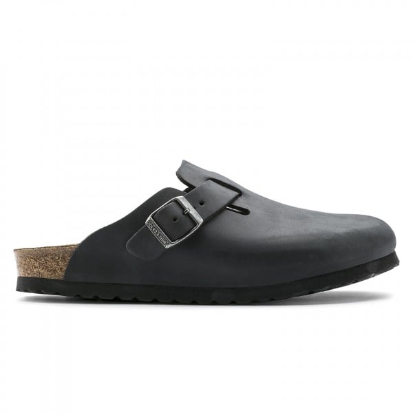 Birkenstock Boston Oiled Leather Regular Fit (Black)