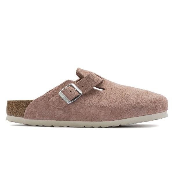 Birkenstock Boston Soft Footbed Suede Leather Narrow Fit (Pink Clay)