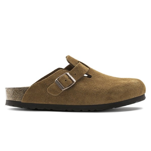 Birkenstock Boston Soft Footbed Suede Leather Regular Fit (Mink)