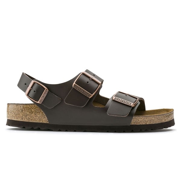 Birkenstock Milano Natural Leather Regular Fit (Dark Brown)