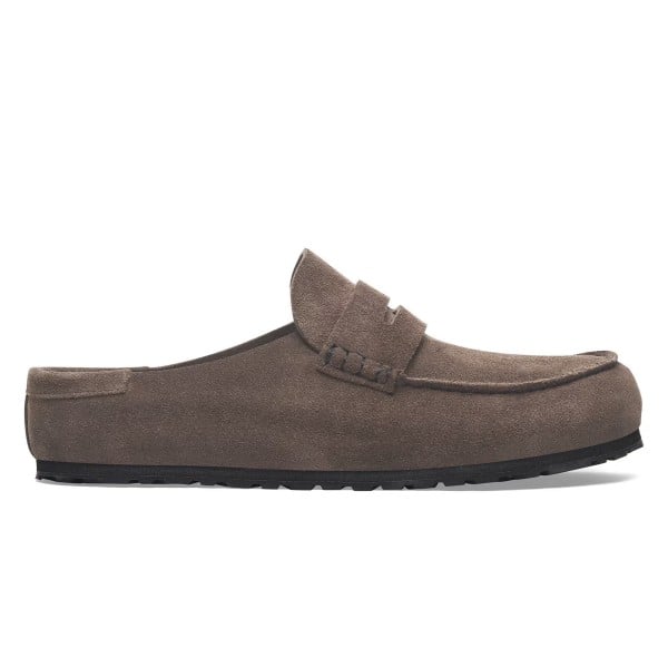 Birkenstock Naples Wrapped Suede Leather Regular Fit (Concrete Grey)