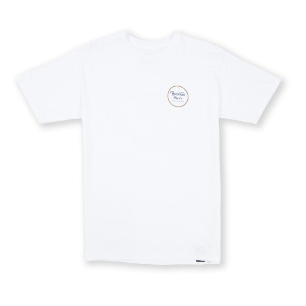 Brixton Wheeler II Standard T-Shirt (White/Gold)