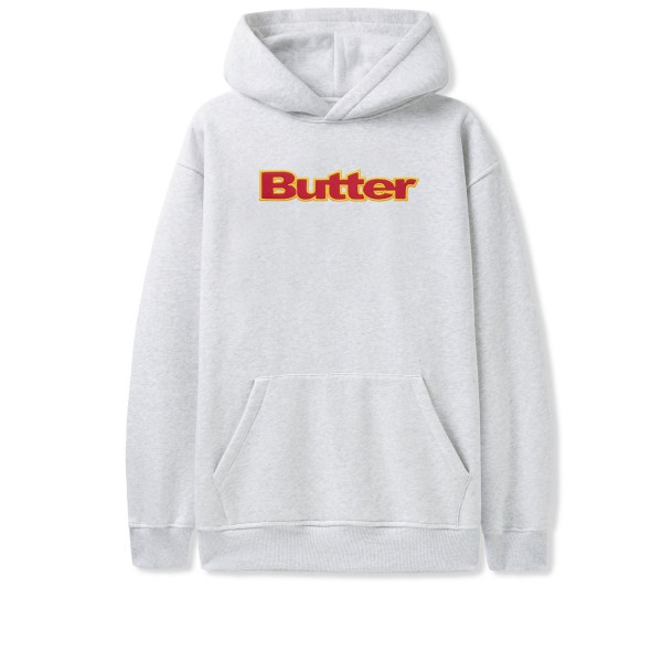 Butter Goods Felt Logo Applique Pullover Hooded Sweatshirt (Ash Grey)