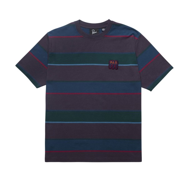 by Parra Fast Food Striped T-Shirt (Aubergine)