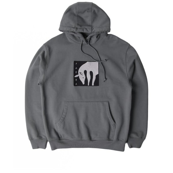 by Parra Get On The Donkey Pullover Hooded Sweatshirt (Washed Grey)