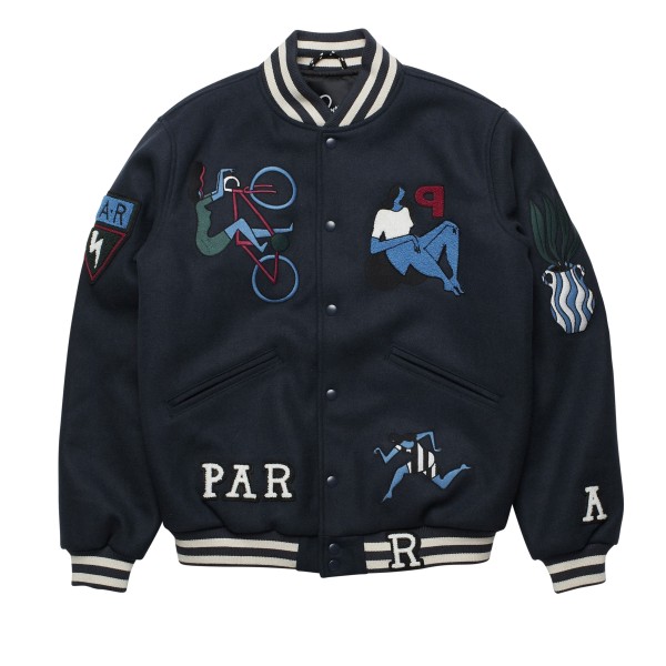by Parra Run Sit & Bike Varsity Jacket (Navy Blue)