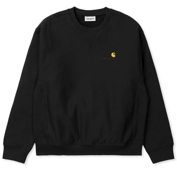Carhartt WIP American Script Crew Neck Sweatshirt (Black)
