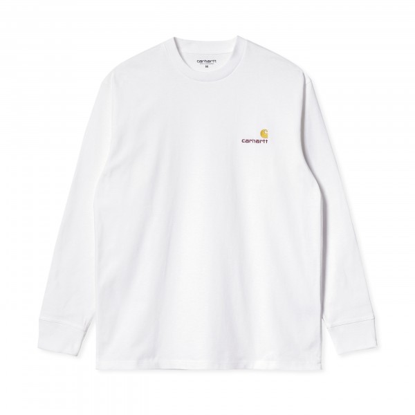 Carhartt WIP American Script Long Sleeve T-Shirt (White)