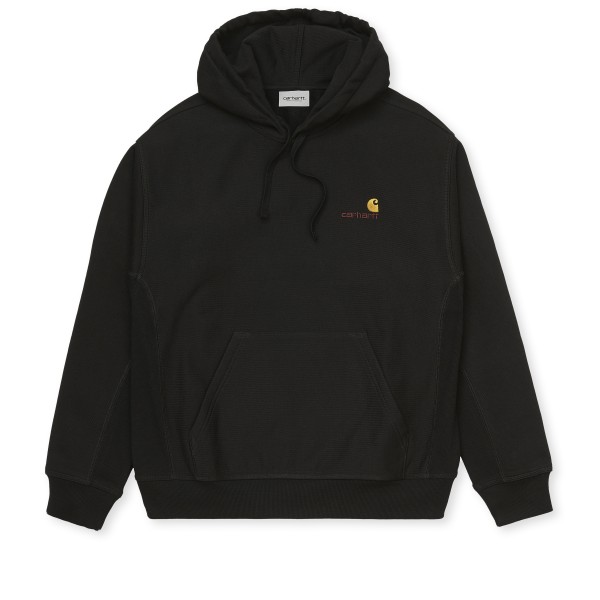 Carhartt WIP American Script Pullover Hooded Sweatshirt (Black)