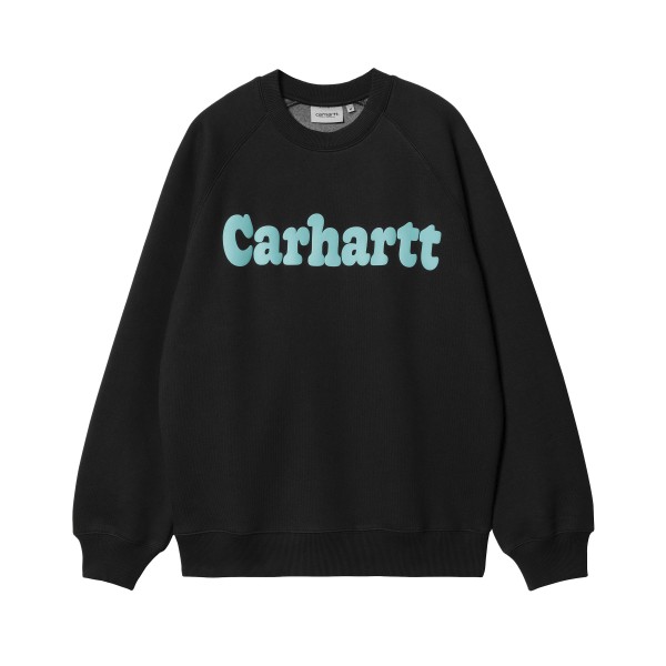 Carhartt WIP Bubbles Crew Neck Sweatshirt (Black/Turquoise)