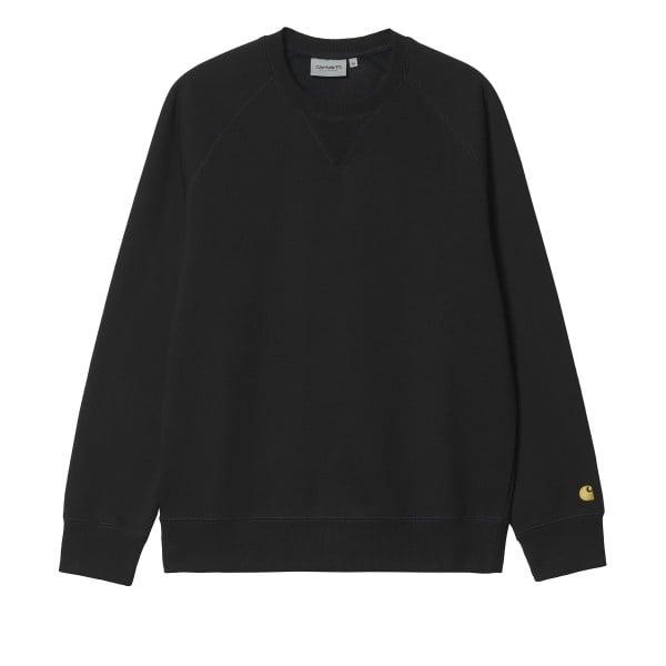 Carhartt WIP Chase Crew Neck Sweatshirt (Black/Gold)