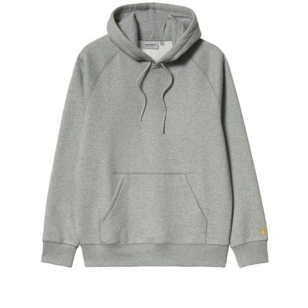 Carhartt WIP Chase Pullover Hooded Sweatshirt (Grey Heather/Gold)