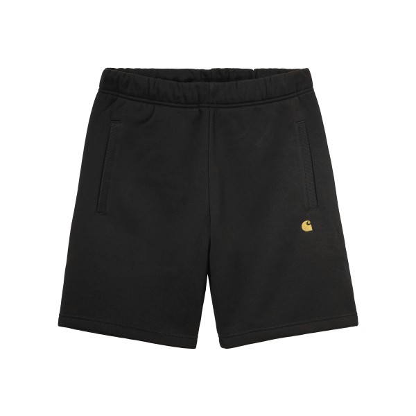 Carhartt WIP Chase Sweat Shorts (Black/Gold)