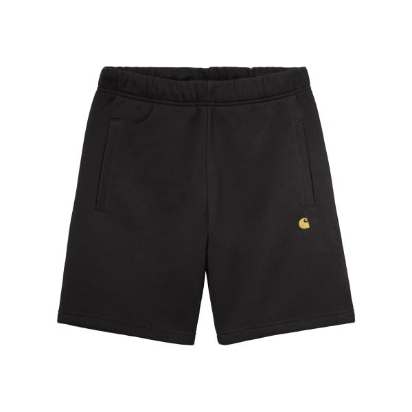 Carhartt WIP Chase Sweat Shorts (Black/Gold)