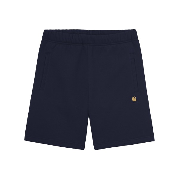 Carhartt WIP Chase Sweat Shorts (Dark Navy/Gold)