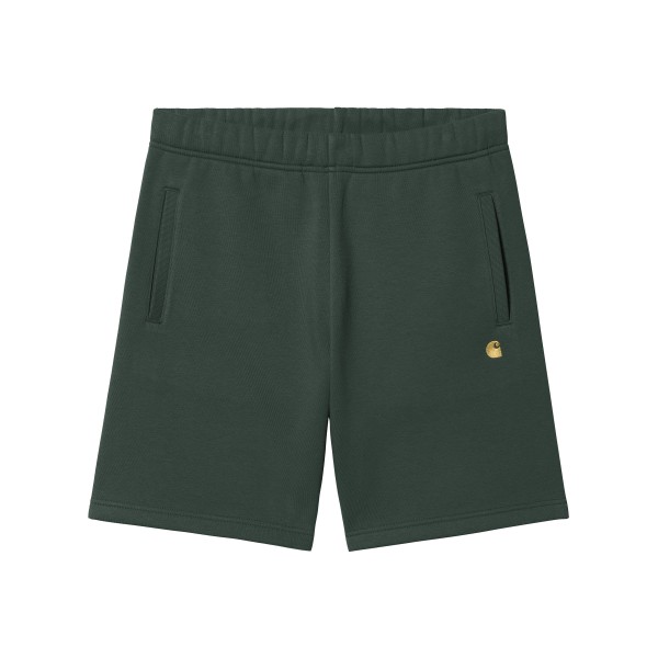 Carhartt WIP Chase Sweat Shorts (Discovery Green/Gold)