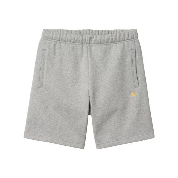 Carhartt WIP Chase Sweat Shorts (Grey Heather/Gold)