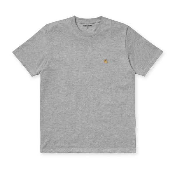 Carhartt WIP Chase T-Shirt (Grey Heather/Gold)