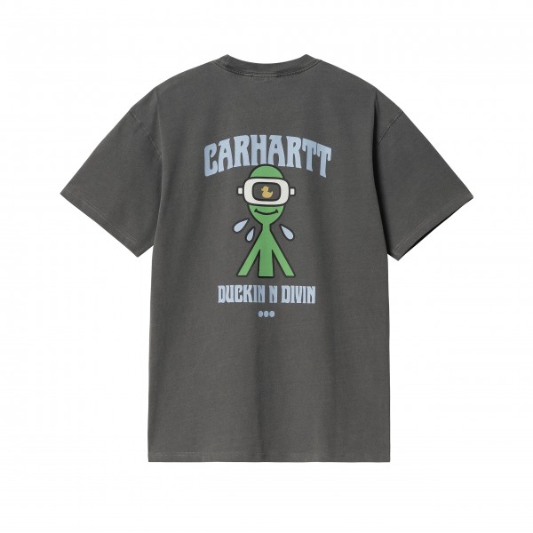 Carhartt WIP Duckin' T-Shirt (White Petite Slogan Back Print Sweatshirt)