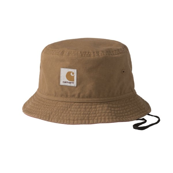 Carhartt WIP Heston Bucket Hat (Hamilton Brown/Cherry)