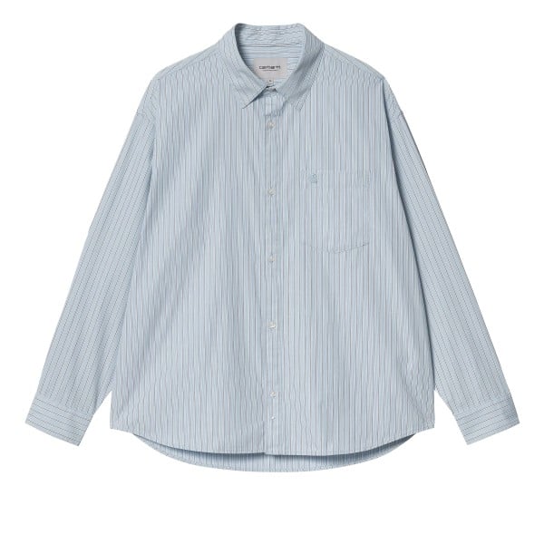 Carhartt WIP L/S Notus Shirt (Bova Stripe, Bluebird)