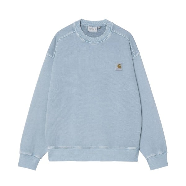 Carhartt WIP Nelson Crew Neck Sweatshirt (Clay Blue Garment Dyed)