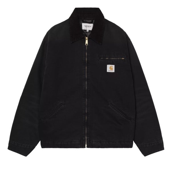 Carhartt WIP OG Detroit Jacket (Black/Black Aged Canvas)