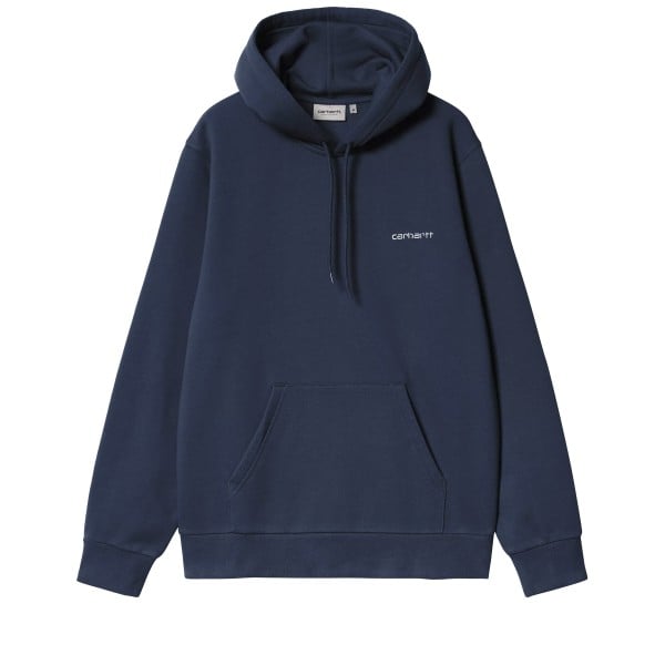 Carhartt WIP Script Embroidery Pullover Hooded Sweatshirt (Jupiter/White)