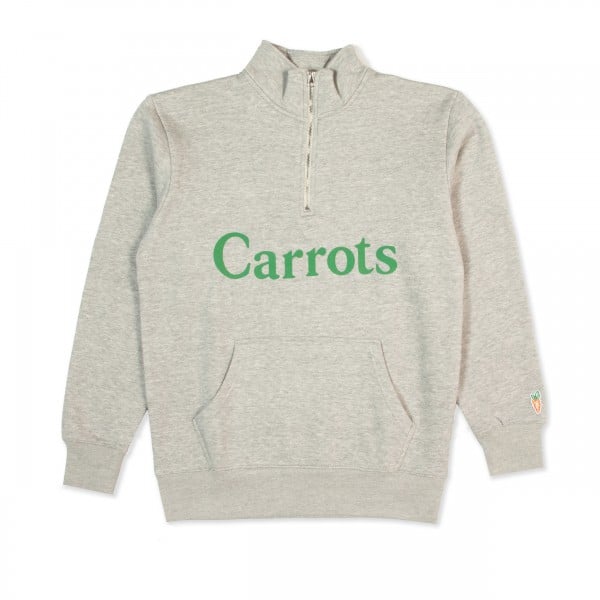 Carrots Wordmark Half Zip Sweatshirt (Grey)