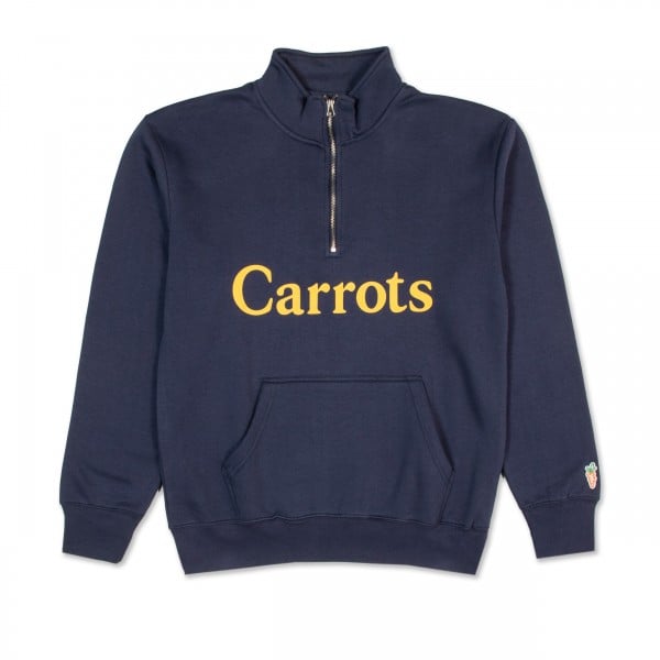 Carrots Wordmark Half Zip Sweatshirt (Navy)