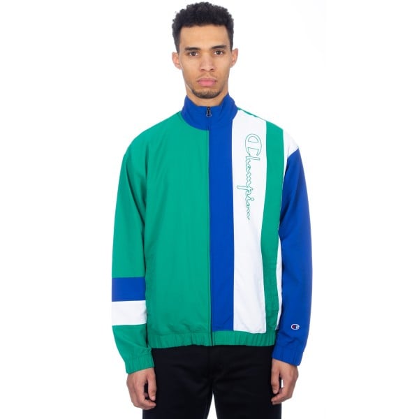 Champion Reverse Weave Full Zip Track Top (Green/Blue/White)