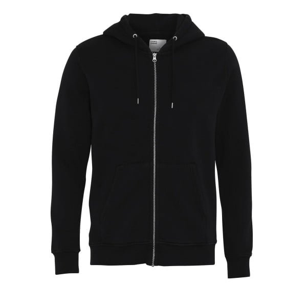 Colorful Standard Classic Organic Zip Hooded Sweatshirt (Deep Black)