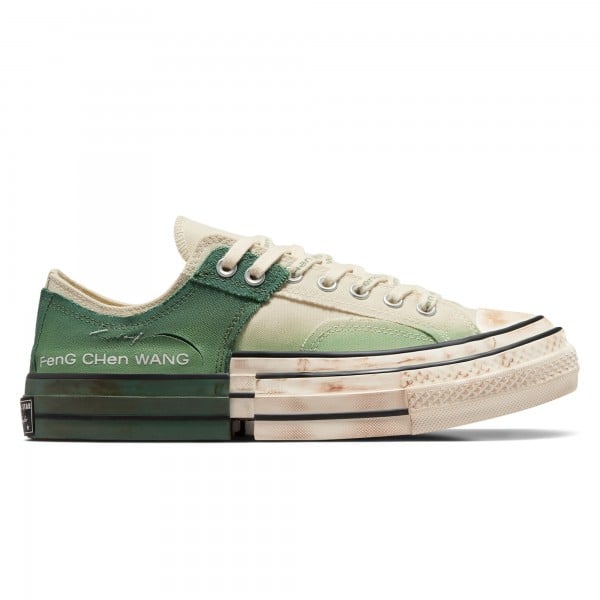 converse yellow x Feng Chen Wang 2-in-1 Chuck 70 Ox (Natural Ivory/Myrtle/Egret)