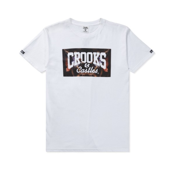 Crooks & Castles Hierachy Core Logo T-Shirt (White)
