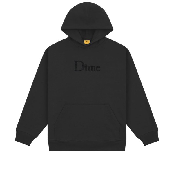 Dime Classic Chenille Logo Pullover Hooded Sweatshirt (Black)