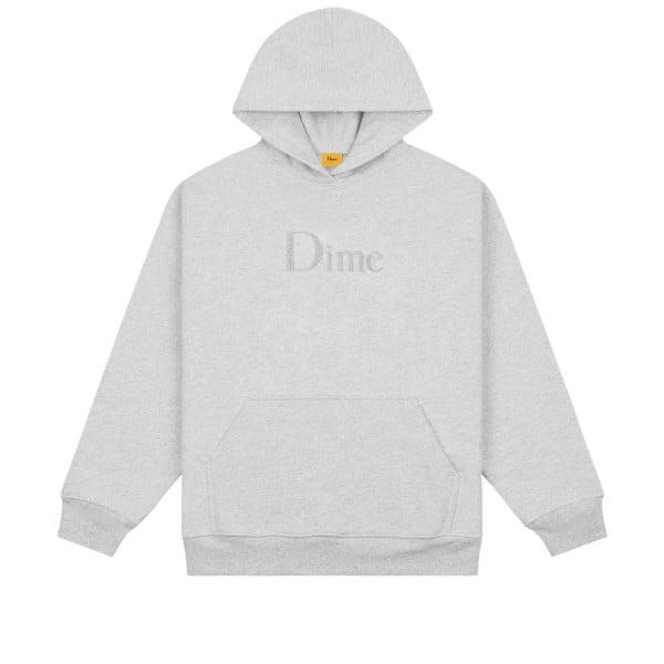 Dime Classic Chenille Logo Pullover Hooded Sweatshirt (Heather Grey)