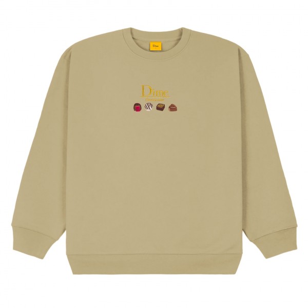 Dime Classic Connaisseurs Embroidered Crew Neck Sweatshirt (Taupe)