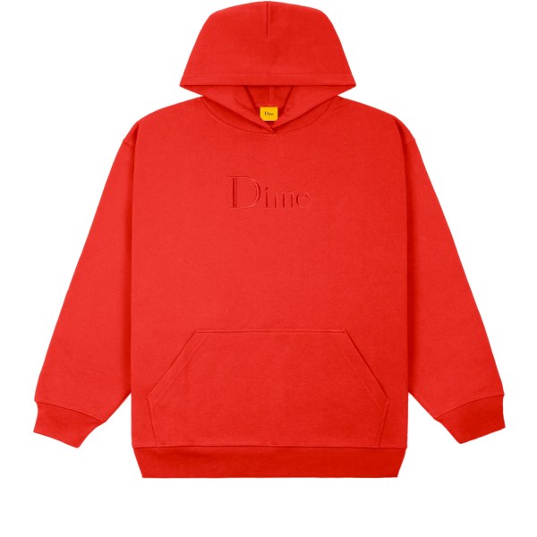 Dime Classic Logo Embroidered Pullover Hooded Sweatshirt (Cherry)