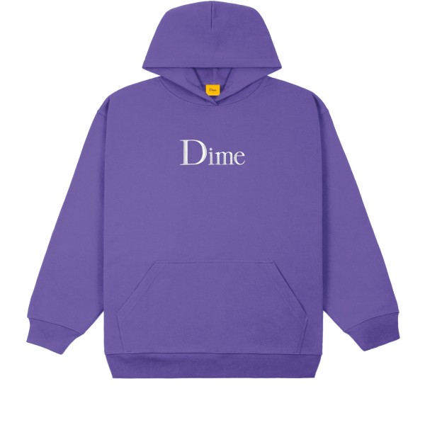 Dime Classic Logo Embroidered Pullover Hooded Sweatshirt (Iris)