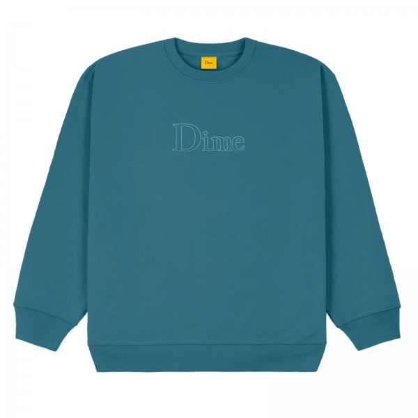 Dime Classic Outline Crew Neck Sweatshirt (Real Teal)