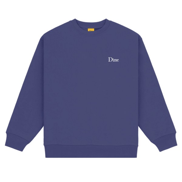 Dime Classic Small Logo Embroidered Crew Neck Sweatshirt (Multiverse)